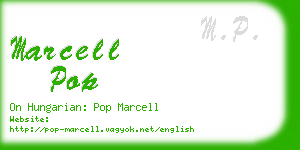 marcell pop business card